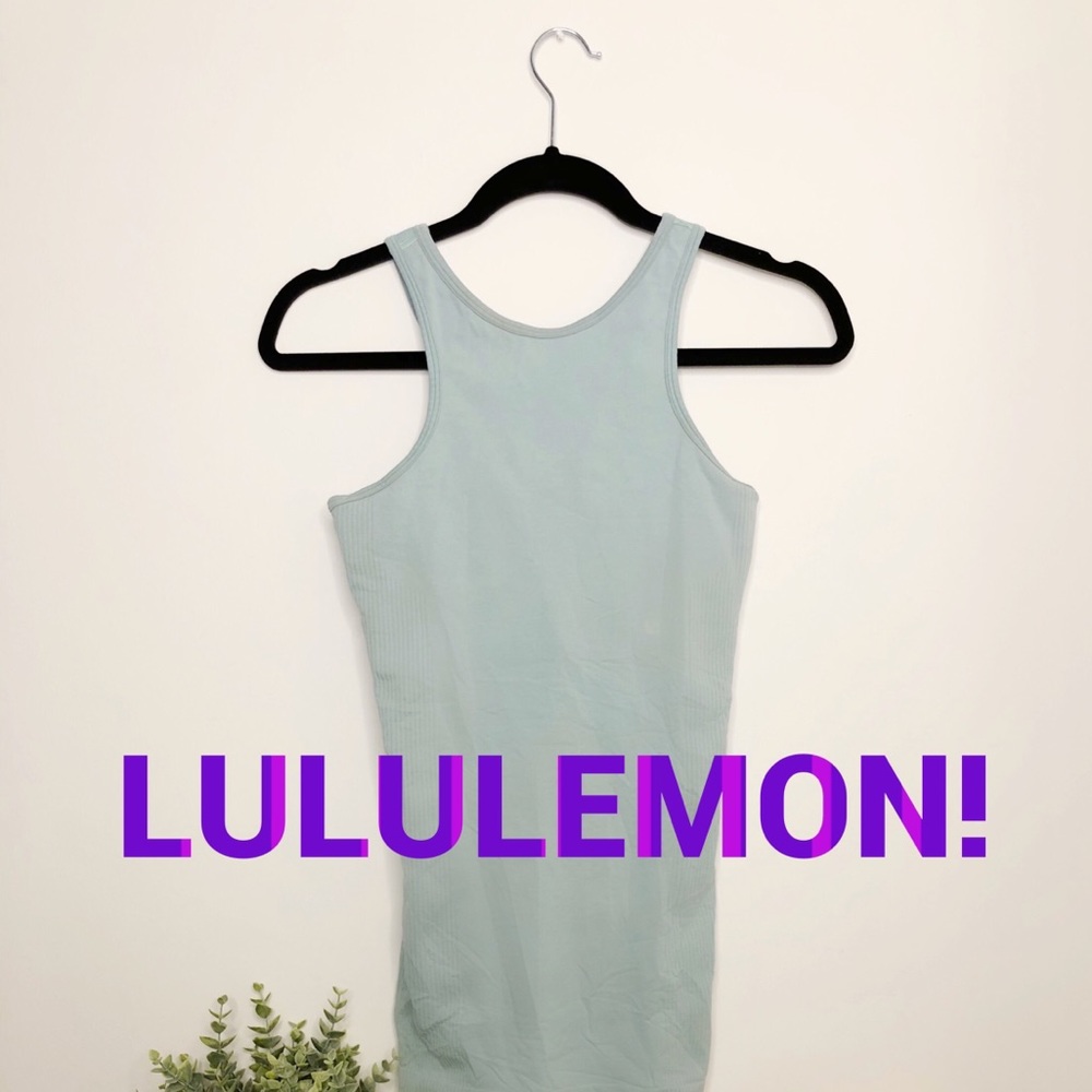 Lululemon Athletica Blue Green Tank Top with Bra